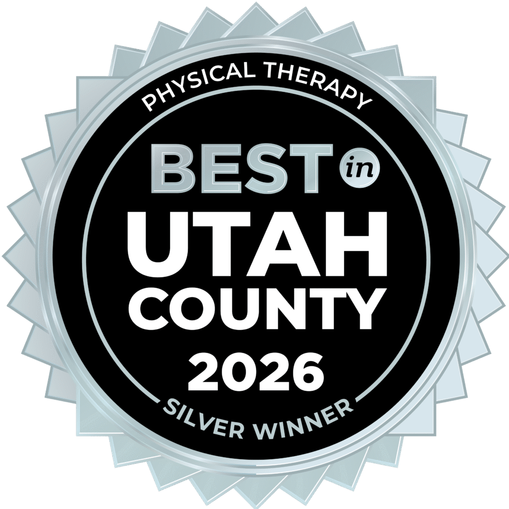 Orion Physical Therapy official 2026 Best in Utah County Silver Winner badge for Physical Therapy