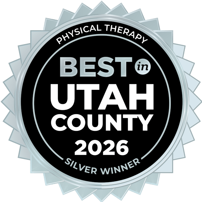Orion Physical Therapy official 2026 Best in Utah County Silver Winner badge for Physical Therapy